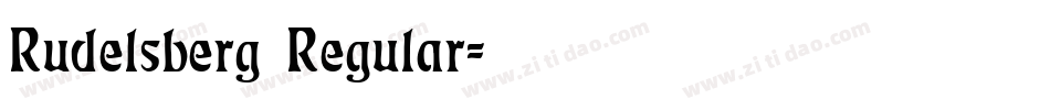 Rudelsberg Regular字体转换